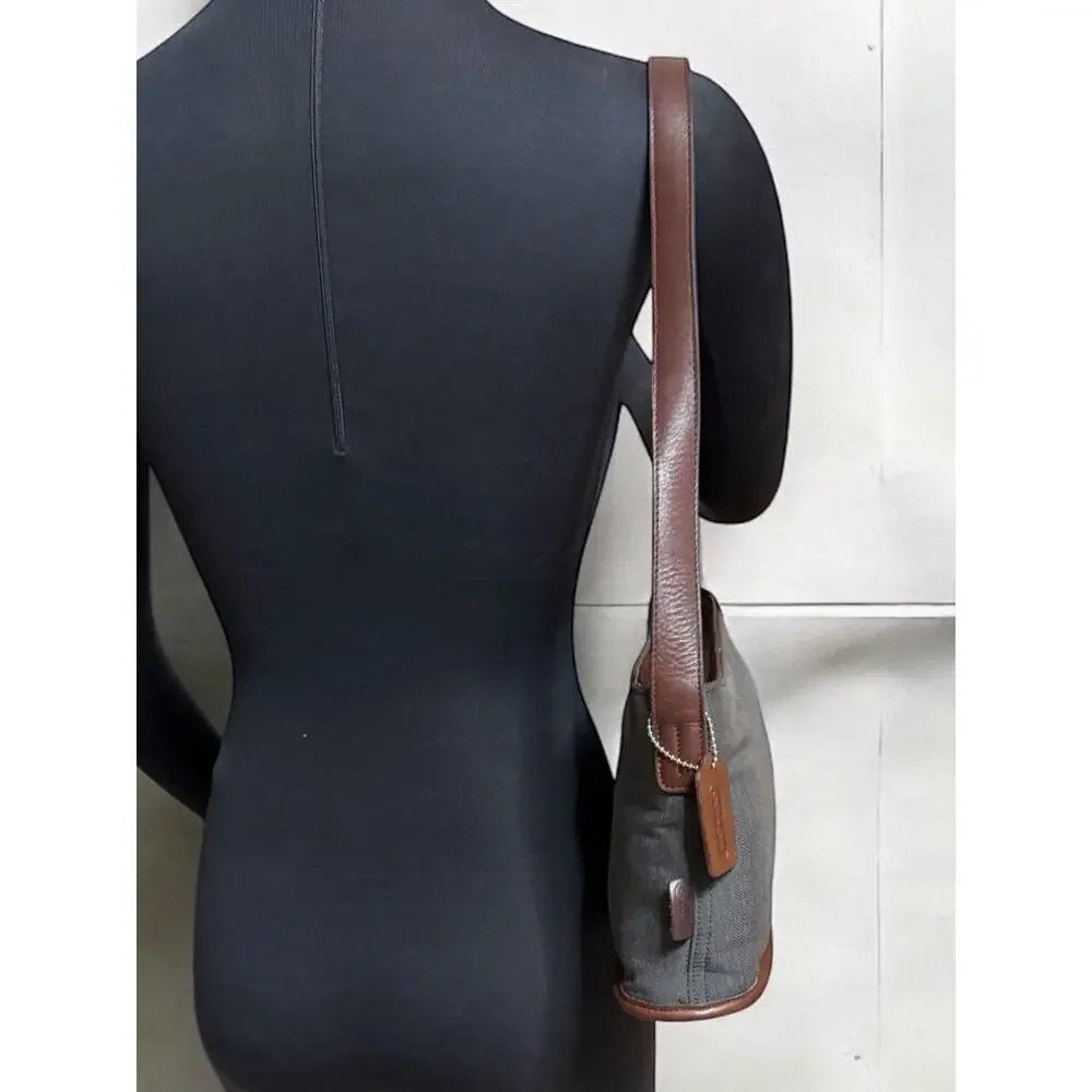 Vintage Coach 6136 Greenwich Small Canvas Shoulder Bag